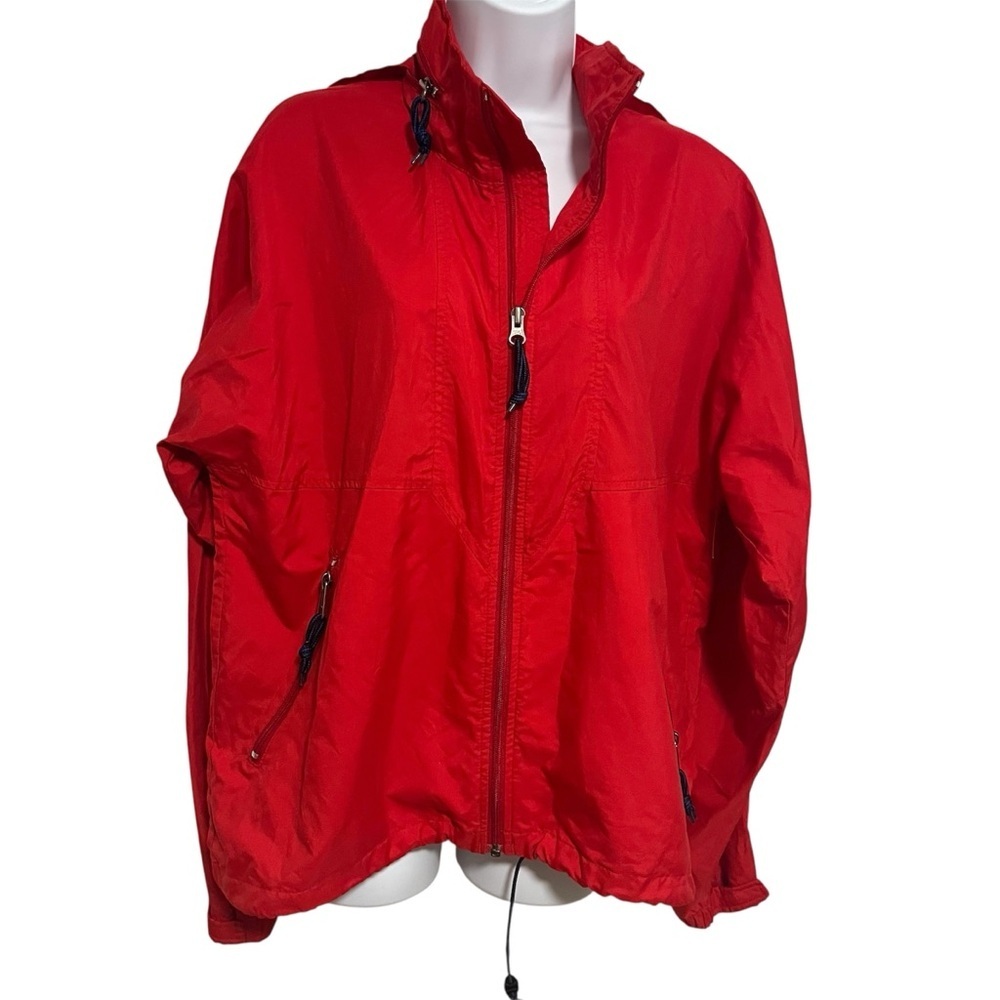 Vintage EMS Rain Jacket Wind Breaker Mens Medium Packable Hood Outdoor Nature